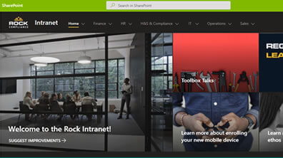 Rock Intranet screenshot